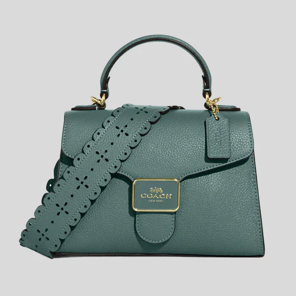 Coach Pepper Top Handle Satchel Crossbody in Marine CA234